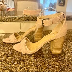Splendid Pink Suede Heels